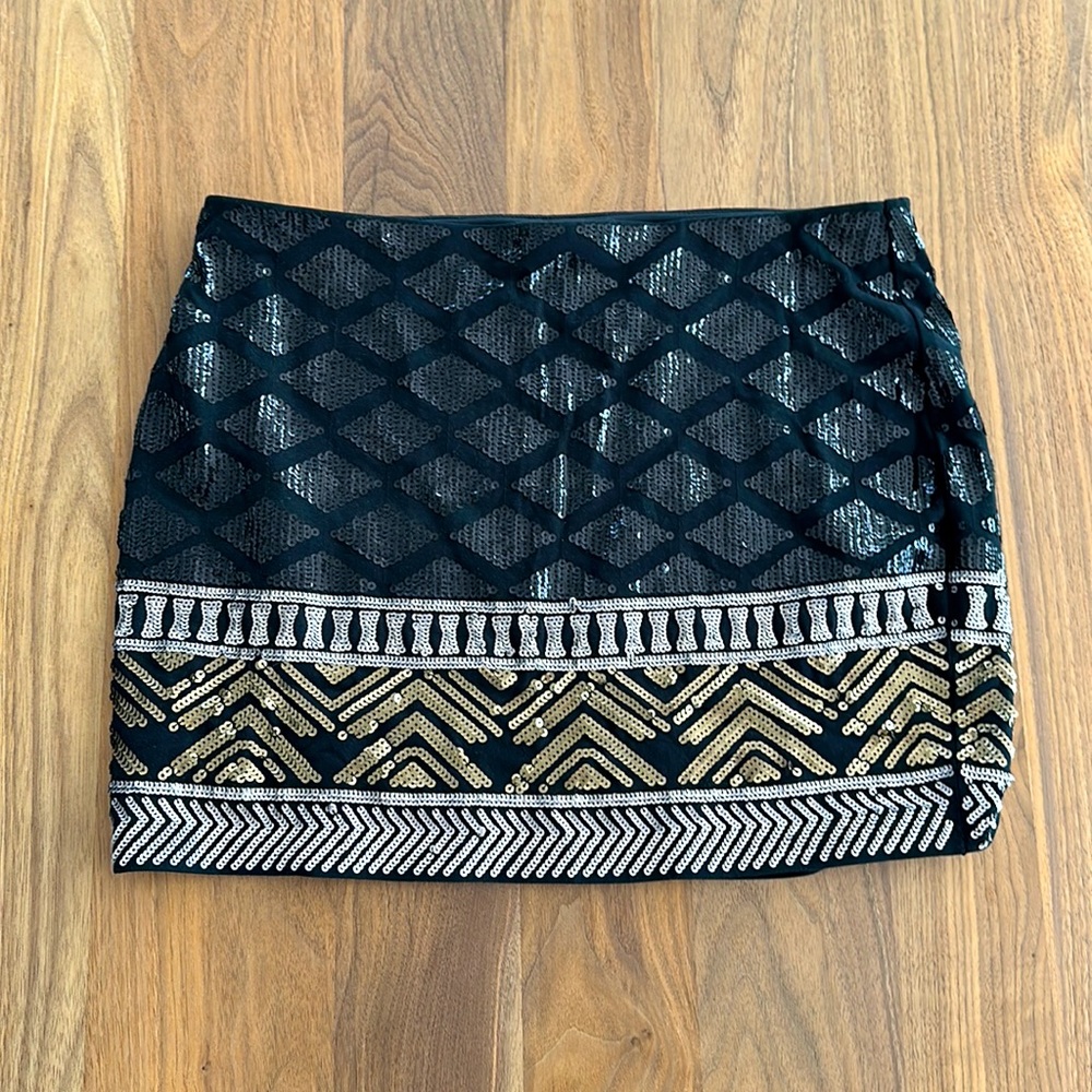 Express Sequin Mini Skirt